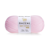 Пряжа Gazzal Baby Cotton 205 цвет 514 нежно-розовый