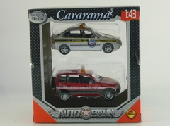 VAZ-1118 Lada Kalina MChS and Chevrolet-Niva Fire Department Cararama 1:43