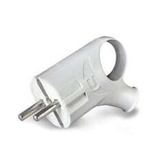 Вилка угловая с ушком с заземлением черная 16А 250В  UNIVERSAL