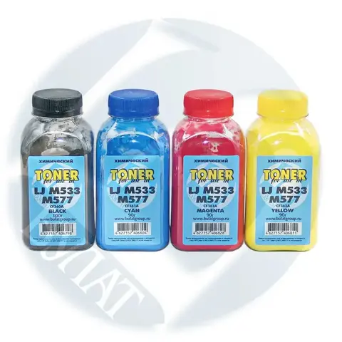 Тонер БУЛАТ для HP Color LJ M553, LJ M577 (Чёрный, банка 100 г), химический