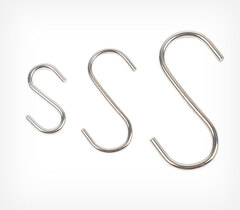 Металлический S-образный крючок длиной 22 мм S-HOOK-22