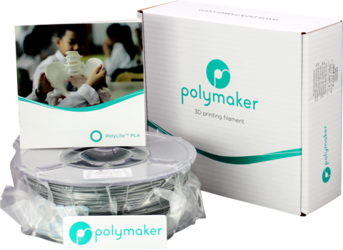 Пластик для 3D-принтера PolyMaker PolyLite PLA, 1.75 мм, 1 кг, Серый