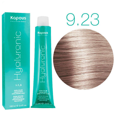 Kapous HY Hyaluronic Acid 9.23 (Очень светлый блондин перламутровый) - Крем-краска для волос с гиалуроновой кислотой
