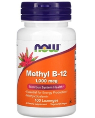 Now foods, Methyl B-12, метилкобаламин, 1000 мкг, 100 таблеток для рассасывания