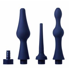 Набор из 3 универсальных насадок для анального душа Universal 3 Piece Silicone Enema Attachment Set - 