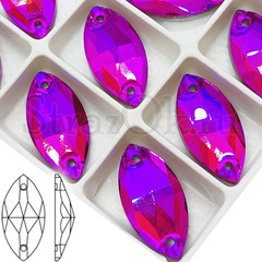 Стразы пришивные оптом купить Fuchsia AB, Navette