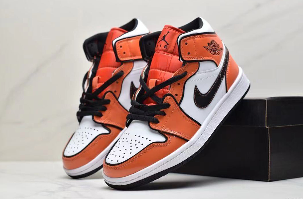 nike mid 1 orange
