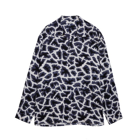 ORIGINAL PRINTED OPEN COLLAR SHIRTS (GIRAFFE) LONG-SLEEVE