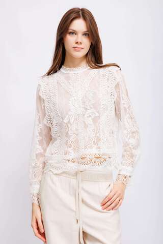 Marc Aurel Блуза кружевная в стиле бохо