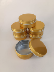 Алюминиевая баночка 50мл цвет золото 6шт