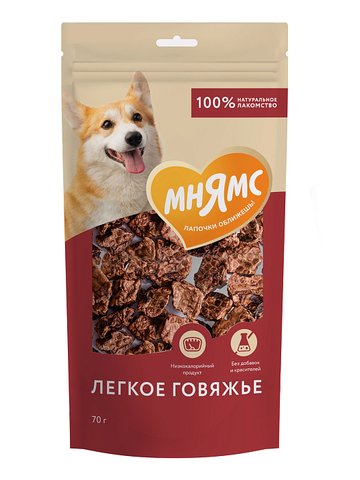 Лакомство Мнямс На каждый день для собак Легкое говяжье 70 г