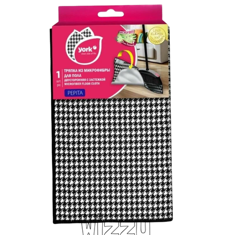 Салфетка из микроф.для пола двусторон.с застеж.Пепита (500 х 600 мм)