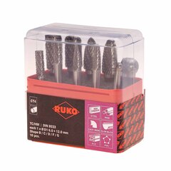 Набор бор-фрез твердосплавных 10шт HM S=6мм Mini-Box Ruko 116002
