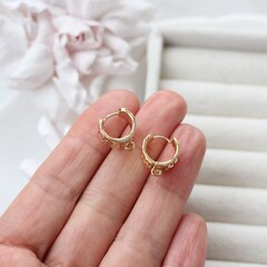 Швензы фактурные 12*8 мм с французским замком, позолота, Ш140