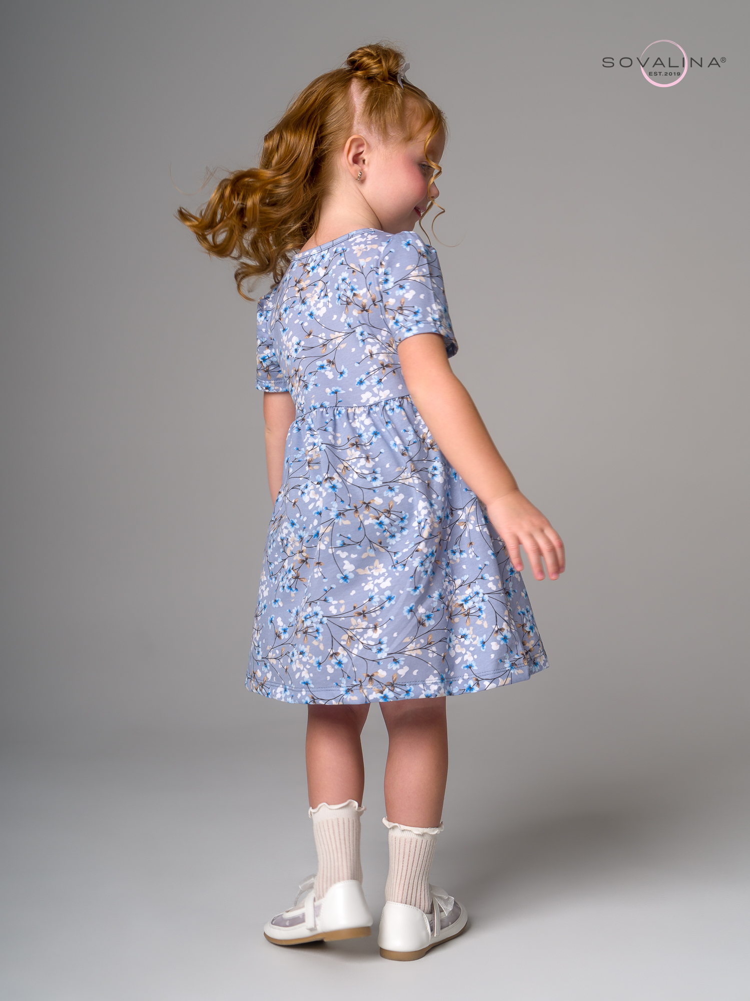 Платье Аленка к/р SG апрель голубой