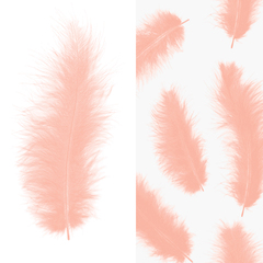 Перья Нежно-розовый, 12*15 см, 30 шт.