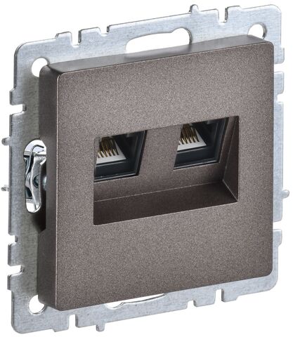 BRITE Роз. комп. 2-ая RJ45 кат.6 РК11-2-БрТБ бр. IEK