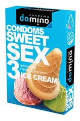 Презервативы для орального секса DOMINO Sweet Sex с ароматом мороженого - 3 шт. - 