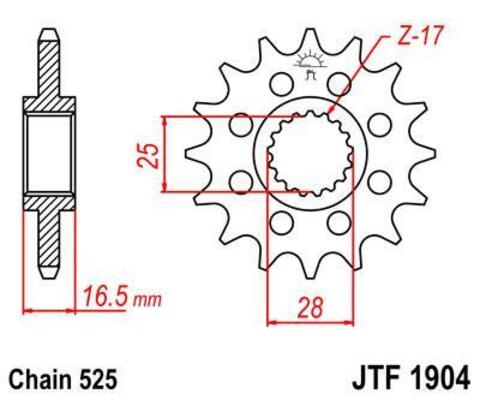Звезда ведущая JTF1904 17