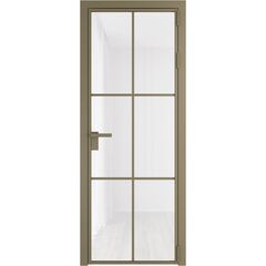 Алюминиевая дверь 3AG шампань остеклённая