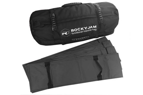 Картинка сэндбэг RockyJam Сэндбэг L (35-100 кг) с резиновыми ручками черный - 4