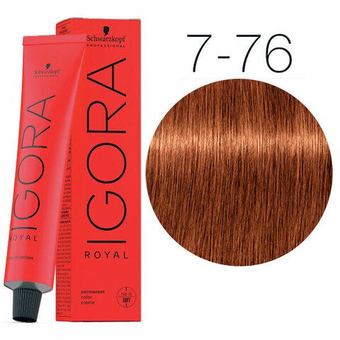 Schwarzkopf Igora Royal New 7-76 (Средний русый медный шоколадный) - Краска для волос