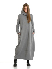 Платье Бохо с капюшоном