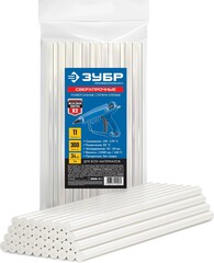 ЗУБР 11 х 300 мм, 34 шт, сверхпрочные прозрачные клеевые стержни, Профессионал (06856-12-1)