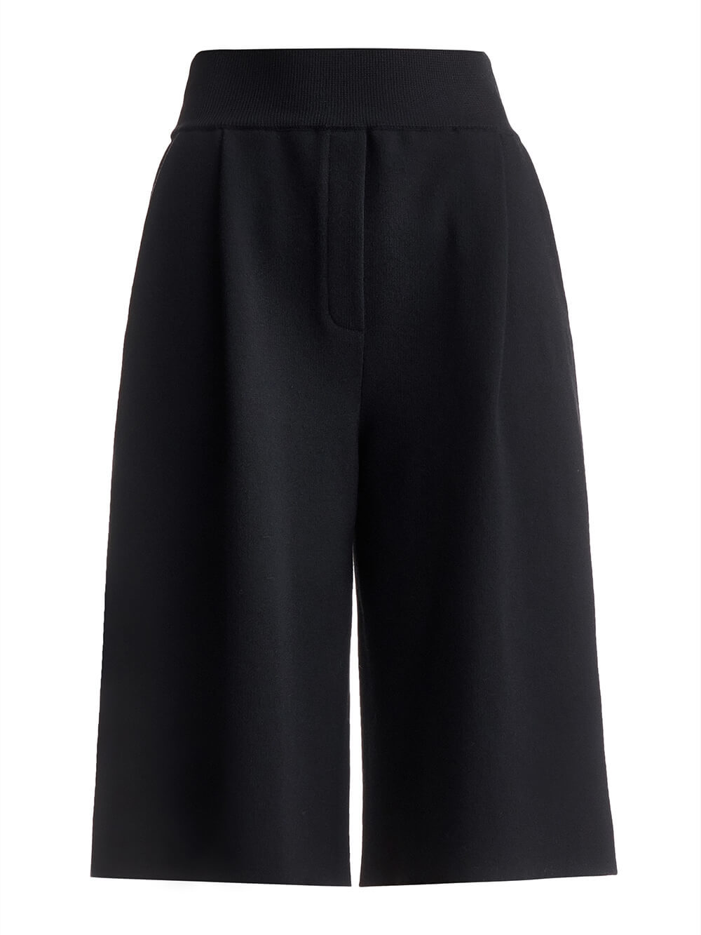 Женская юбка-брюки черного цвета из шерсти - фото 1
