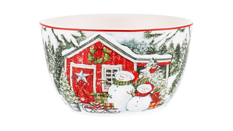 Салатник порционный 14см Certified Int. Дом снеговика Два снеговика-2