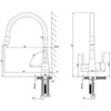 Lemark LM3075BN-White "Комфорт" Смеситель для кухни, с гибким изливом, с подключением к фильтру питьевой воды, никель/белы