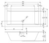 Ванна RETHING CUBIC 180x90 Riho BR0900500000000