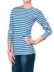 Купить Тельняшка летняя ВДВ (голубая полоса) ГОСТ МИНОБОРОНЫ в Магазине тельняшек