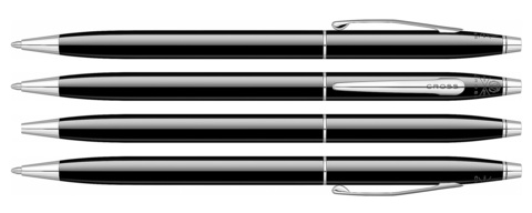 Ручка шариковая Cross Century Black Lacquer (AT0082-77)