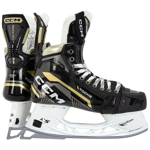 Коньки CCM TACKS AS-V PRO SR 7 TAPERED с лезвиями STEP BLACKSTEEL
