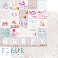 Бумага для скрапбукинга FLEUR-design, двусторонняя 30*30 см, 190 гр.