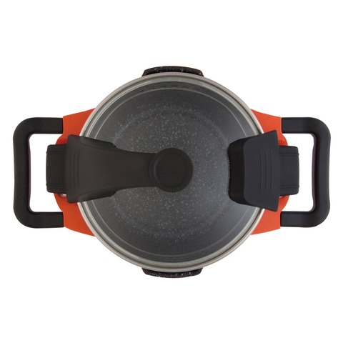 Кастрюля с крышкой 16см 1,5л Virgo Orange