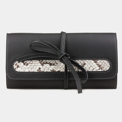 Чехол для ювелирных украшений Plier из кожи теленка, цвета черный