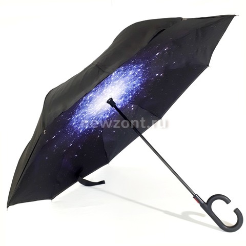 Зонт наоборот Звездное Небо п/автомат (закрытие)