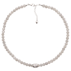 Чокер из дымчатого Солнечного камня, silver