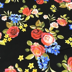 Шелк итальянский с мелкими розами