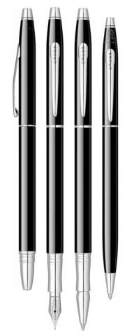 Ручка шариковая Cross Century Black Lacquer (AT0082-77)