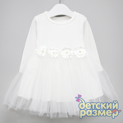 Платье (цветы, сетка) 68-80