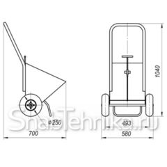 Тележка-дозатор для реагентов ТРР 455 (56л.) без колес