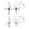 Lemark LM4634C Проджект Смеситель для кухни/умывальника с локтевой рукояткой, хром