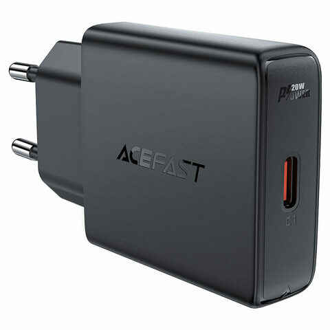 Зарядное устройство ACEFAST A65 PD20W GaN 1* USB-C ultra-thin charger RUS, Black