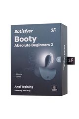Серая анальная вибровтулка Booty Absolute Beginners 2 - 7,9 см. - 