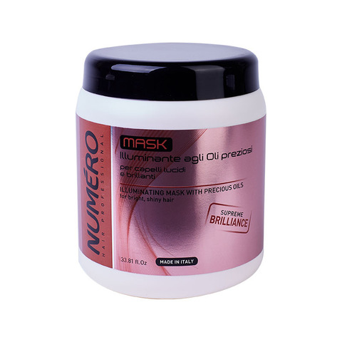 Маска для придания бриллиантового блеска волосам, с маслом арганы и макадамии / Numero 1000 мл