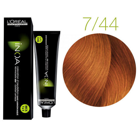 L'Oreal Professionnel INOA 7.44 (Блондин медный экстра) - Краска для волос
