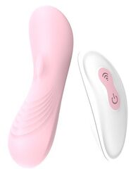 Розовый клиторальный стимулятор REMOTE LAY-ON VIBE - 